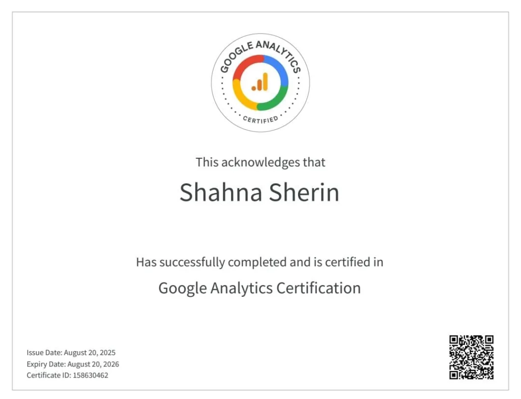 google analytics certification best seo expert in malappuram